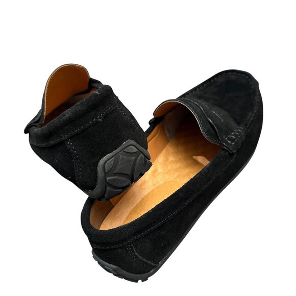 Men's Black Slip-On Loafers - Comfortable Driving Shoes with Rubber Sole - 8.5 - Picture 5 of 5